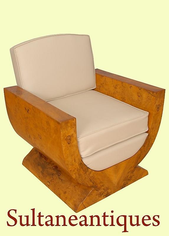 Quality Birds eye maple Salon Set Art Deco inspired