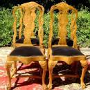 Gorgeous set of 4 Queen Anne Elmwood Chairs