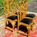 Gorgeous set of 4 Queen Anne Elmwood Chairs