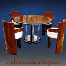Outstanding set of 4 rosewood armchairs Art Deco style