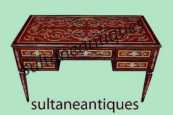 Executive Large Italian 18th C. style marquetry DESK