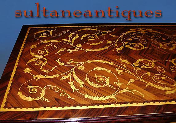 Executive Large Italian 18th C. style marquetry DESK