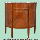 GORGEOUS Halfmoon chest in French Regence style with 3