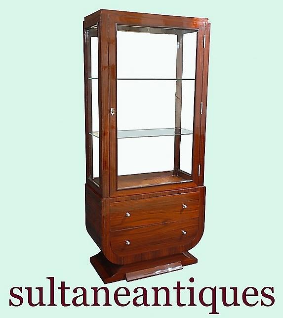 FINE Rosewood Art Deco inspired Vitrine cabinet