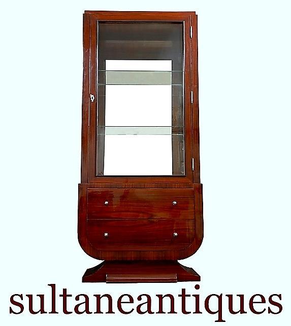 FINE Rosewood Art Deco inspired Vitrine cabinet