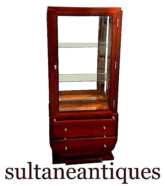 FINE Rosewood Art Deco inspired Vitrine cabinet