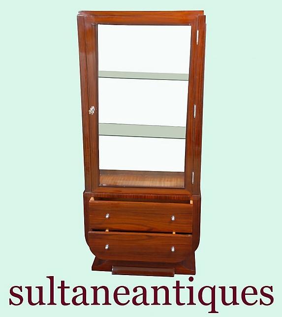 FINE Rosewood Art Deco inspired Vitrine cabinet