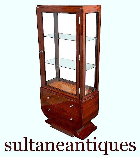 FINE Rosewood Art Deco inspired Vitrine cabinet
