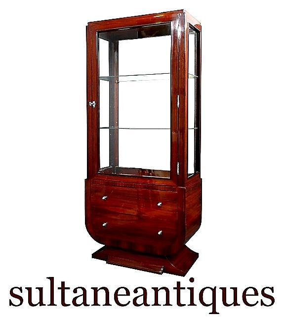 FINE Rosewood Art Deco inspired Vitrine cabinet