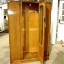QUALITY Antique English blonde oak gothic armoire