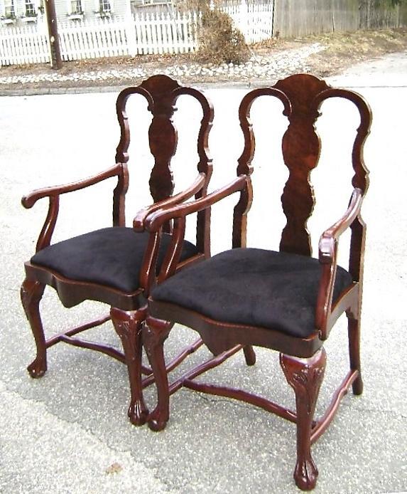 QUALITY Pair of Queen Anne style Mahogany armchairs