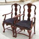 QUALITY Pair of Queen Anne style Mahogany armchairs