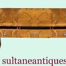 Fantastic olive wood Art Deco style Desk coffee table