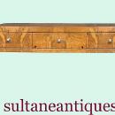 Fantastic olive wood Art Deco style Desk coffee table