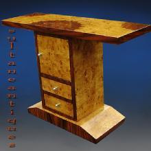MASTERPIECE Art Deco style marquetry console