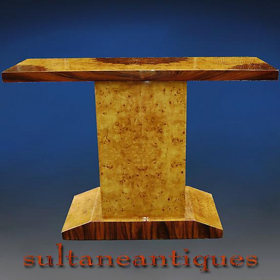 MASTERPIECE Art Deco style marquetry console