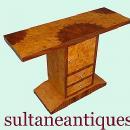 MASTERPIECE Art Deco style marquetry console
