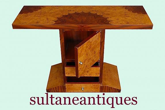 MASTERPIECE Art Deco style marquetry console