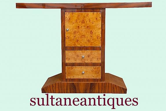 MASTERPIECE Art Deco style marquetry console