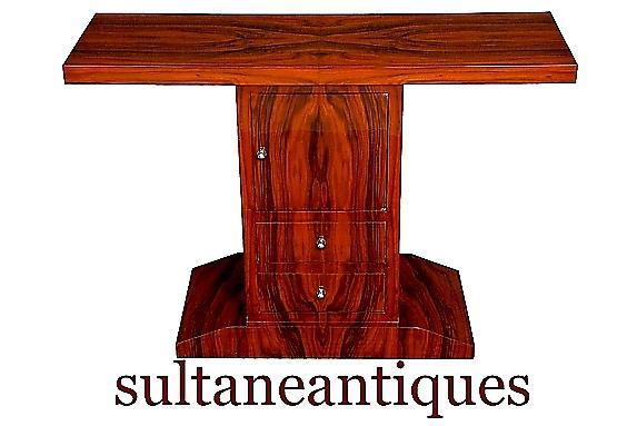 Rosewood bookmatched top quality Art Deco style console