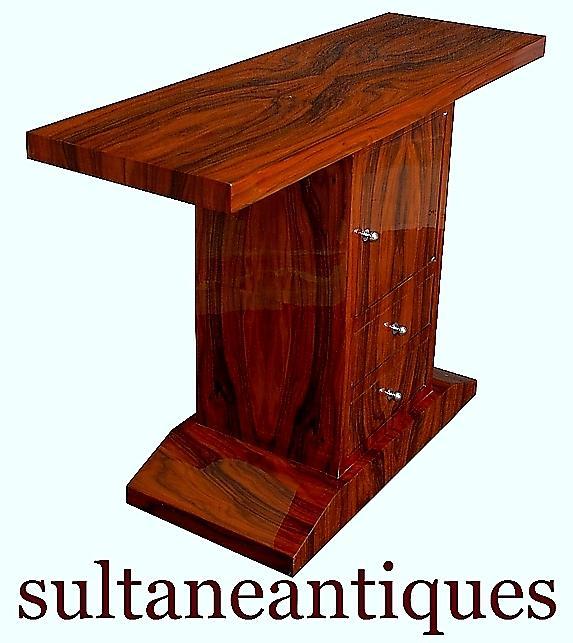 Rosewood bookmatched top quality Art Deco style console