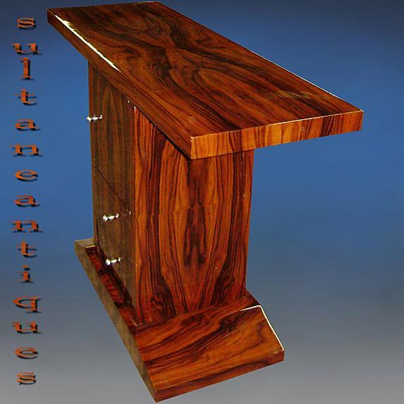 Rosewood bookmatched top quality Art Deco style console