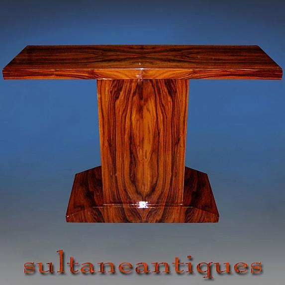 Rosewood bookmatched top quality Art Deco style console