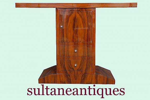 Rosewood bookmatched top quality Art Deco style console