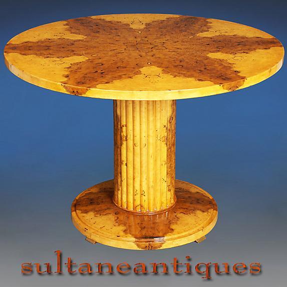 Great Biedermeier OLIVE 48 inches round center table