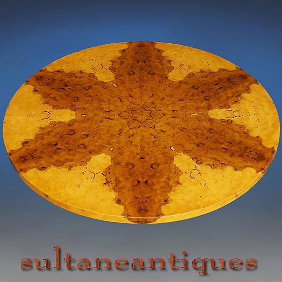 Great Biedermeier OLIVE 48 inches round center table