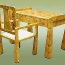 UNUSUAL forms Art Deco style Desk set French Elm