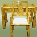 UNUSUAL forms Art Deco style Desk set French Elm