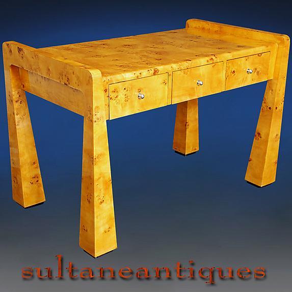 UNUSUAL forms Art Deco style Desk set French Elm