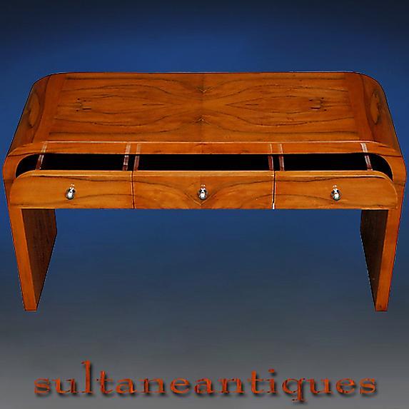 Fantastic Cherry wood Art Deco style coffee table