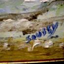 Superb Painting Boats in Menton's bay by Soussy