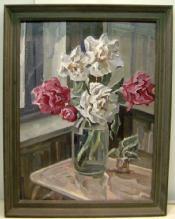 Still Life 1930s flowers By Russian Nicholas Silaev