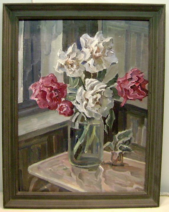 Still Life 1930s flowers By Russian Nicholas Silaev