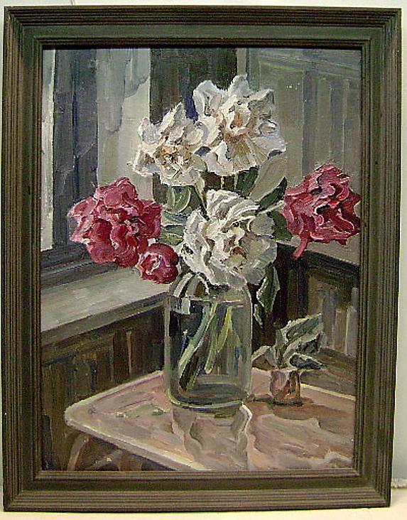 Still Life 1930s flowers By Russian Nicholas Silaev