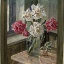 Still Life 1930s flowers By Russian Nicholas Silaev