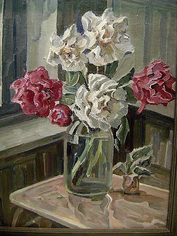 Still Life 1930s flowers By Russian Nicholas Silaev