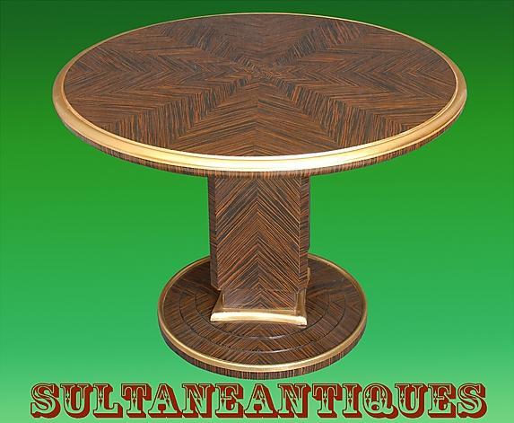 Makassar Ebony Ruhlman inspired Large Art Deco Table