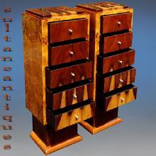 Extraordinary High commodes / stands Art Deco inspired