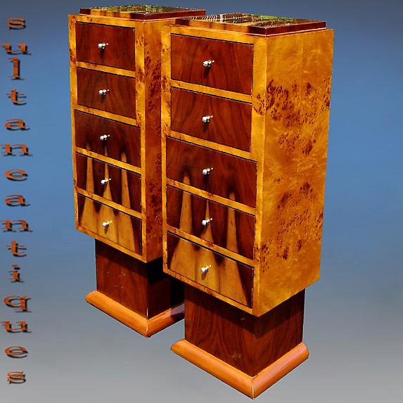 Extraordinary High commodes / stands Art Deco inspired