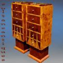 Extraordinary High commodes / stands Art Deco inspired
