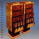 Extraordinary High commodes / stands Art Deco inspired