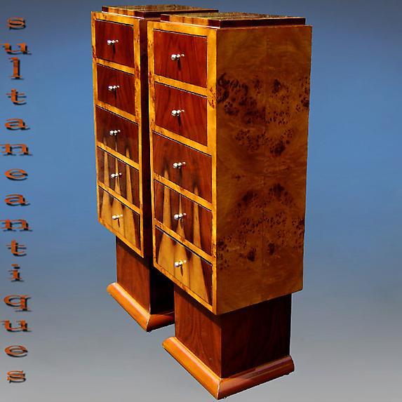 Extraordinary High commodes / stands Art Deco inspired