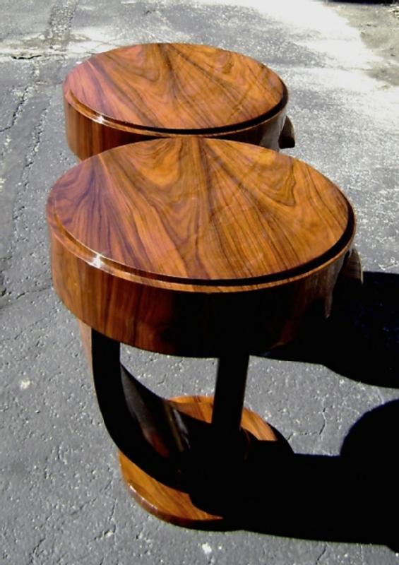 Pair of side Commodes in unusual inspired Art Deco