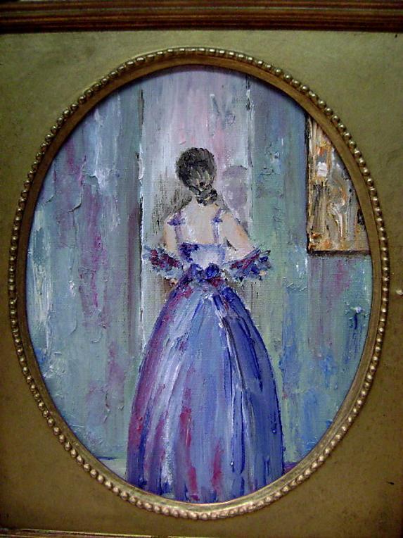 La Dame en Bleu vue de dos by Soussy