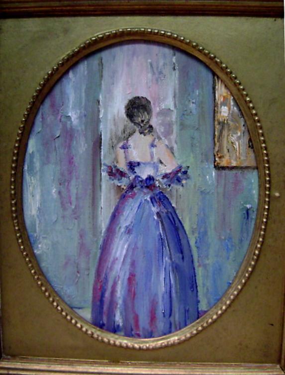 La Dame en Bleu vue de dos by Soussy