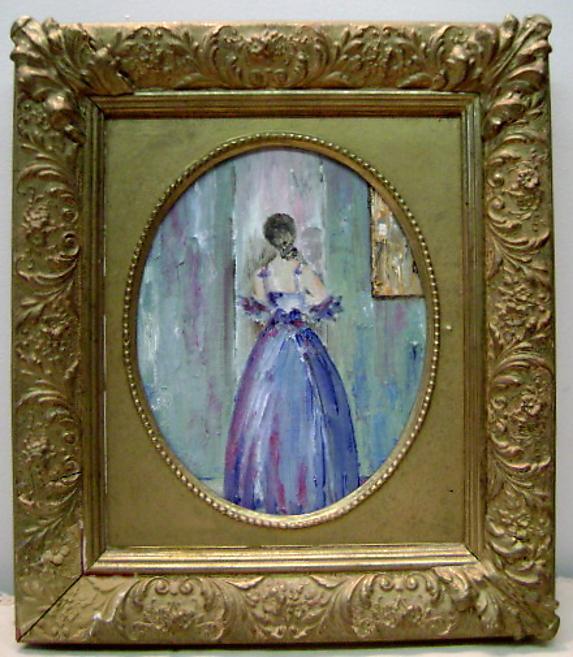 La Dame en Bleu vue de dos by Soussy